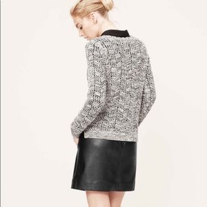 Ann Taylor Loft Leather Skirt